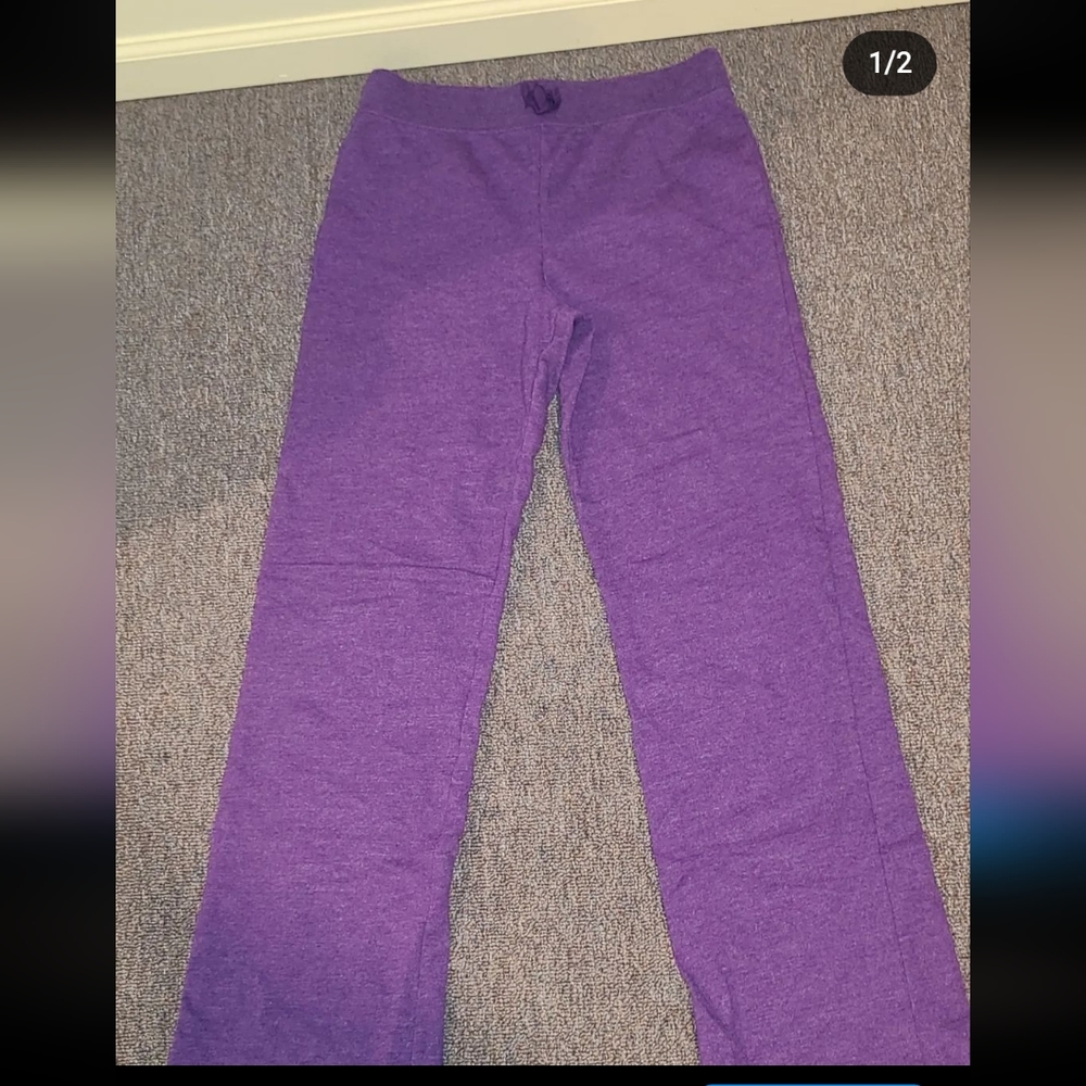 Purple sweatpants!